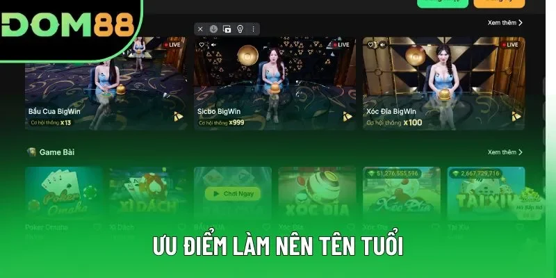 Ưu điểm làm nên tên tuổi